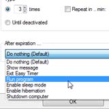 Detail View on Alarm Actions Settings
